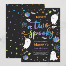 Two Spooky Cute Halloween Ghost 2nd Birthday Party
