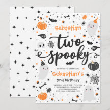 Two Spooky Cute Halloween Ghost 2nd Birthday Party
