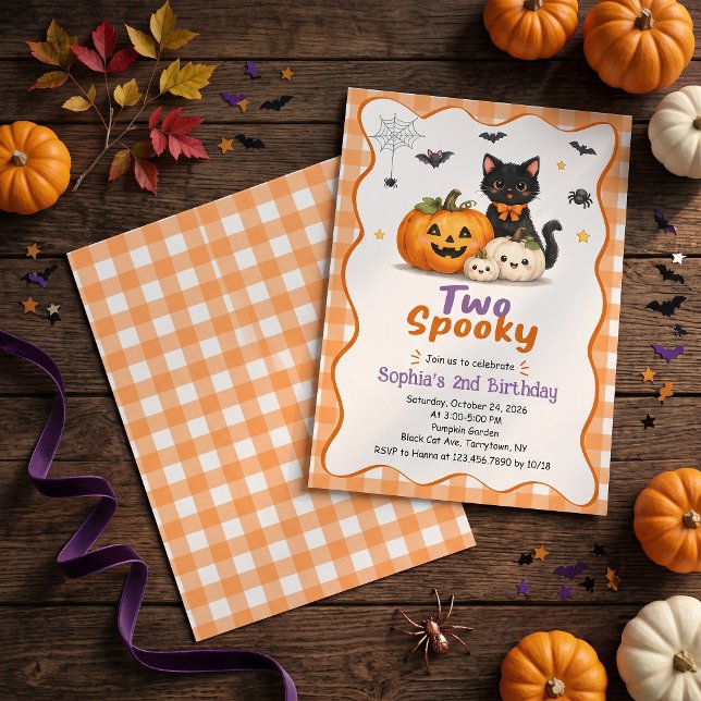 Two Spooky Halloween 2nd Birthday Invitation (Creator Uploaded)