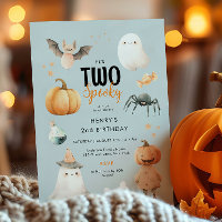 Two Spooky Halloween 2nd Birthday Invitation