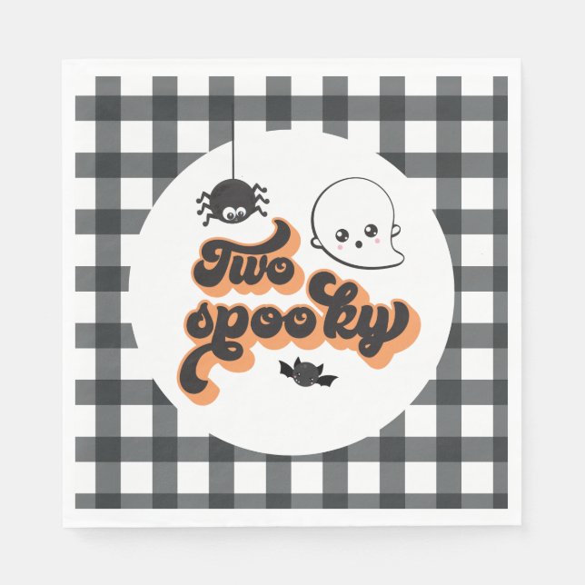Two Spooky Halloween 2nd Birthday Napkin (Front)