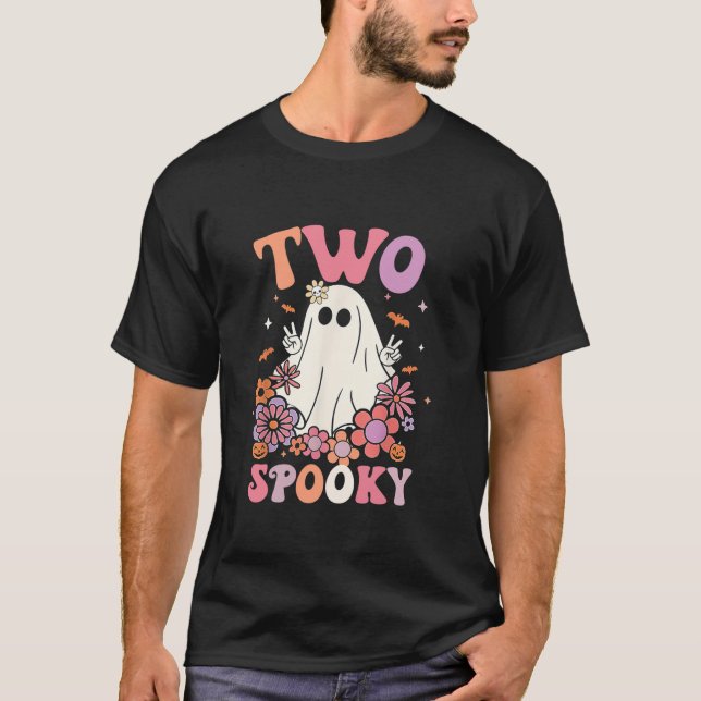 Two Spooky Halloween 2nd Birthday Party Decoration T-Shirt (Front)