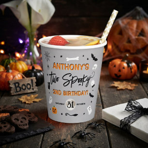 Two Spooky! Halloween 2nd Birthday Party Paper Cups