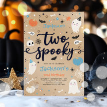 Two Spooky Vintage Halloween Ghost 2nd Birthday