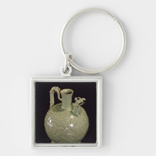 Two spouted jug with a leaf design key ring (Front)