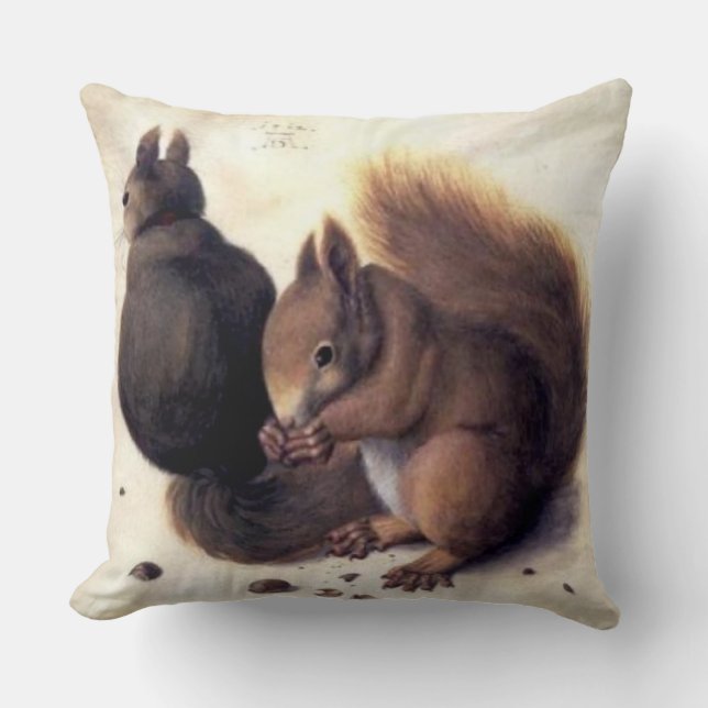 ‘Two Squirrels’ by Albrecht Dürer Cushion (Front)