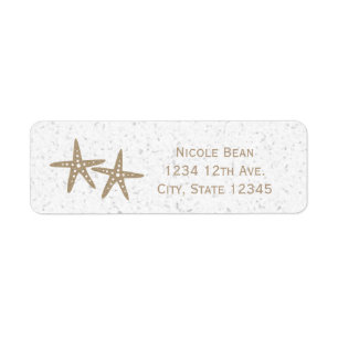 Two Starfish Beach Invitation Address Labels
