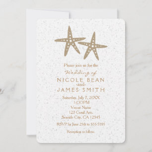 Two Starfish Beach Wedding Invitations