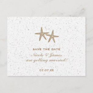 Two Starfish Beach Wedding Save The Date Card