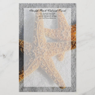 Two Starfish in the Sand, Beach Wedding Stationery