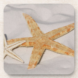Two Starfish in the Sand Coaster
