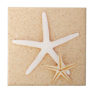 Two Starfish on a Beach Tile