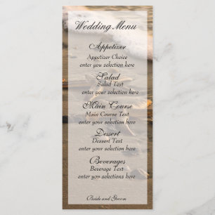Two stars coastal menu card