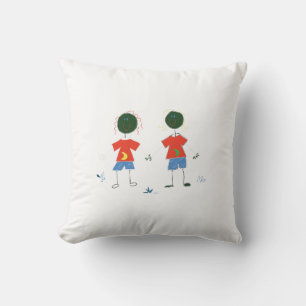TWO STICK FIGURES. CUSHION