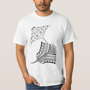 Two Stingrays Adult Colouring Shirt