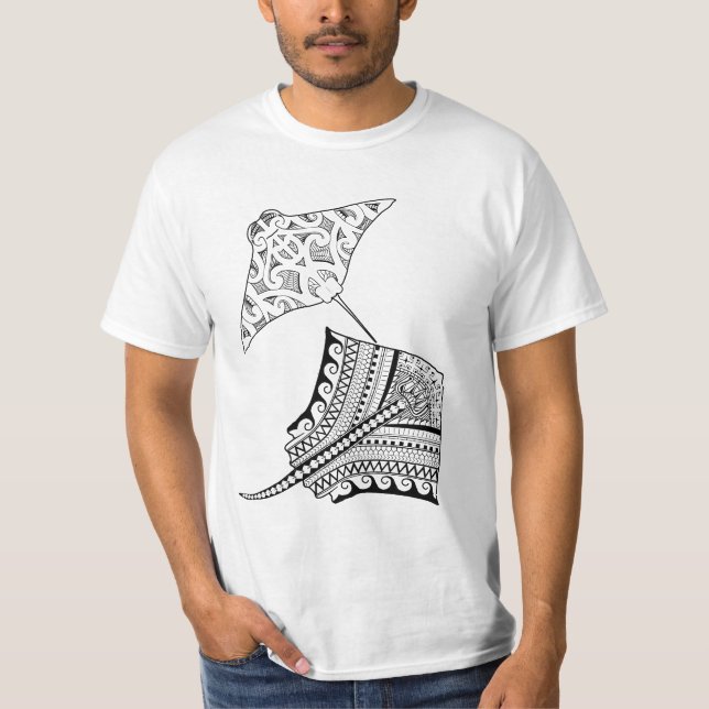 Two Stingrays Adult Colouring Shirt (Front)