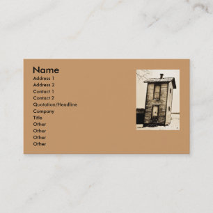 Two Story Outhouse - Vintage Business Card