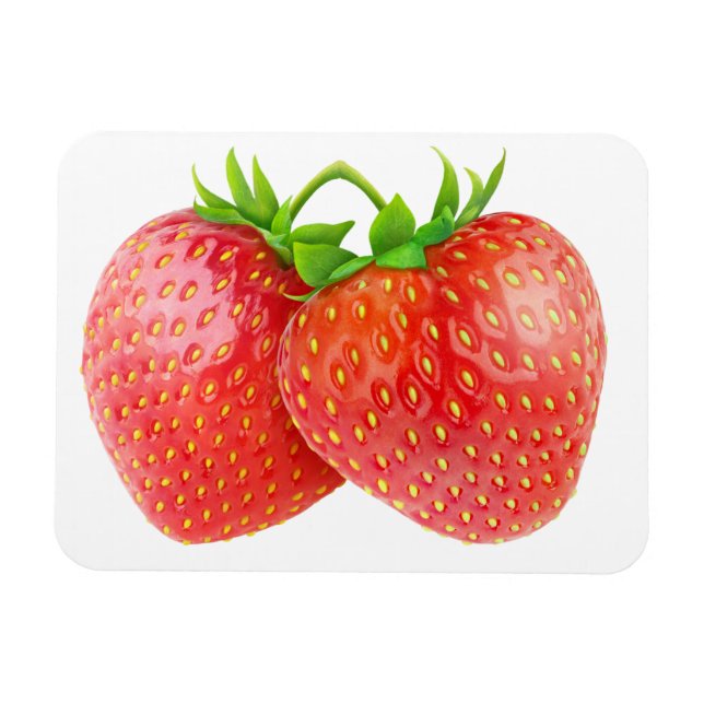 Two strawberries magnet (Horizontal)