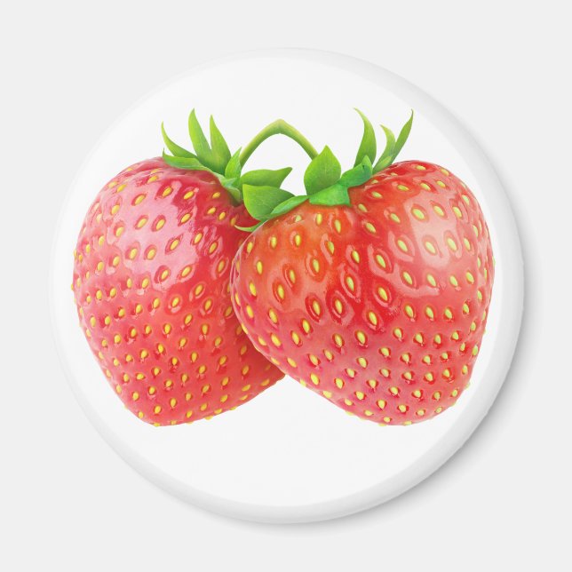 Two strawberries magnet (Front)