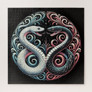 Two stylised snakes jigsaw puzzle