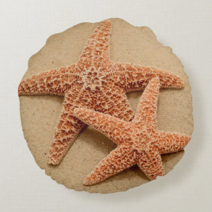 Two Sugar Starfish Round Cushion