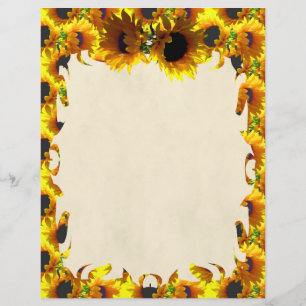 Two Sunflowers Flame Letterhead