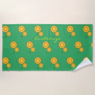 Two Sunflowers Thunder_Cove Beach Towel