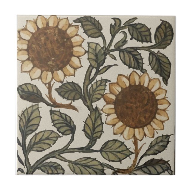 Two Sunflowers Tile (Front)