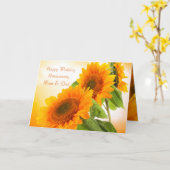 Two sunflowers Wedding Anniversary Mum & Dad Card (Yellow Flower)