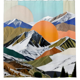 Two Suns Rising Shower Curtain