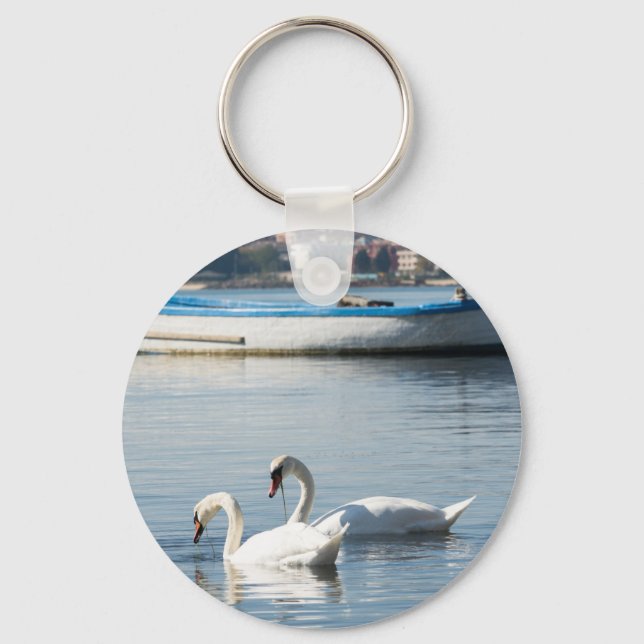 Two swans key ring (Front)