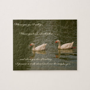 Two Swans - Message of Love Jigsaw Puzzle
