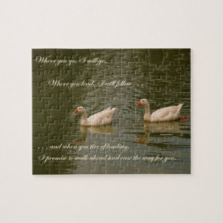 Two Swans - Message of Love Jigsaw Puzzle