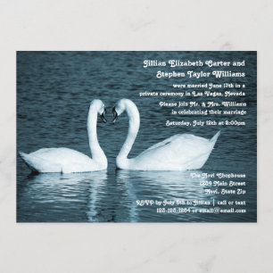 Two Swans Photo - Wedding Announcement