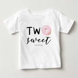 Two Sweet 2nd Birthday Doughnut Baby T-Shirt