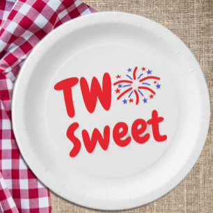 Two Sweet 2nd Birthday Paper Plate