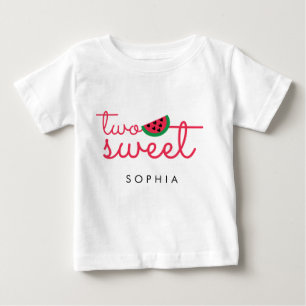Two Sweet 2nd Birthday watermelon Baby T-Shirt