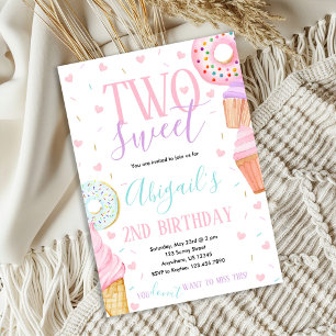 TWO Sweet Birthday Invitation