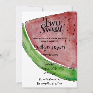 Two Sweet Birthday Invitation