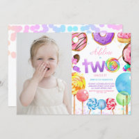 Two Sweet Candyland Colourful 2nd Birthday Photo