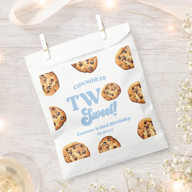 Two Sweet Cookies and Milk 2nd Birthday Party Favour Bags (Clipped)