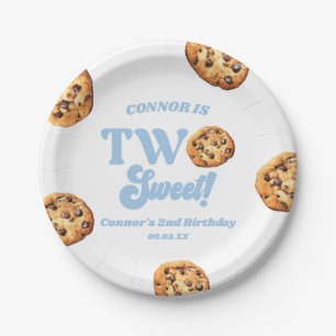 Two Sweet Cookies and Milk 2nd Birthday Party Paper Plate
