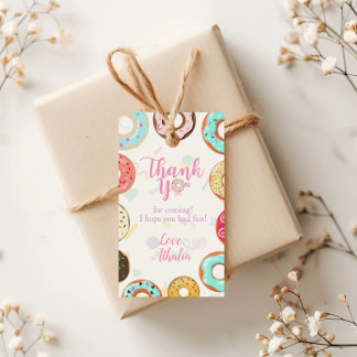 Two Sweet Cute Doughnuts Birthday Gift Tags