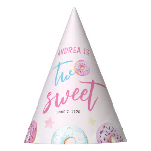 Two Sweet Doughnut 2nd Birthday Party Hat