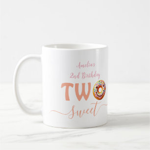 Two Sweet Doughnuts 2nd Birthday party Coffee Mug