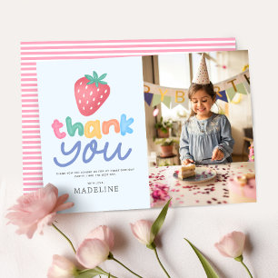 Two Sweet Girls 2nd Birthday Thank You Card