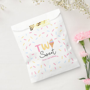 Two Sweet Ice Cream Second 2nd Birthday Party Favour Bags