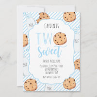 Two Sweet Milk and Cookies blue boy 2nd Birthday