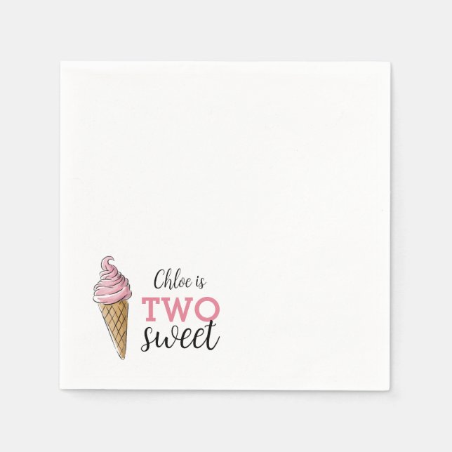 Two Sweet Napkins - Ice Cream Party (Front)