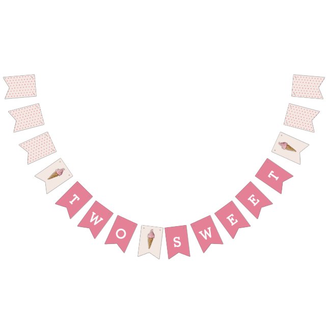 Two Sweet Pink Ice Cream Banner (All)
